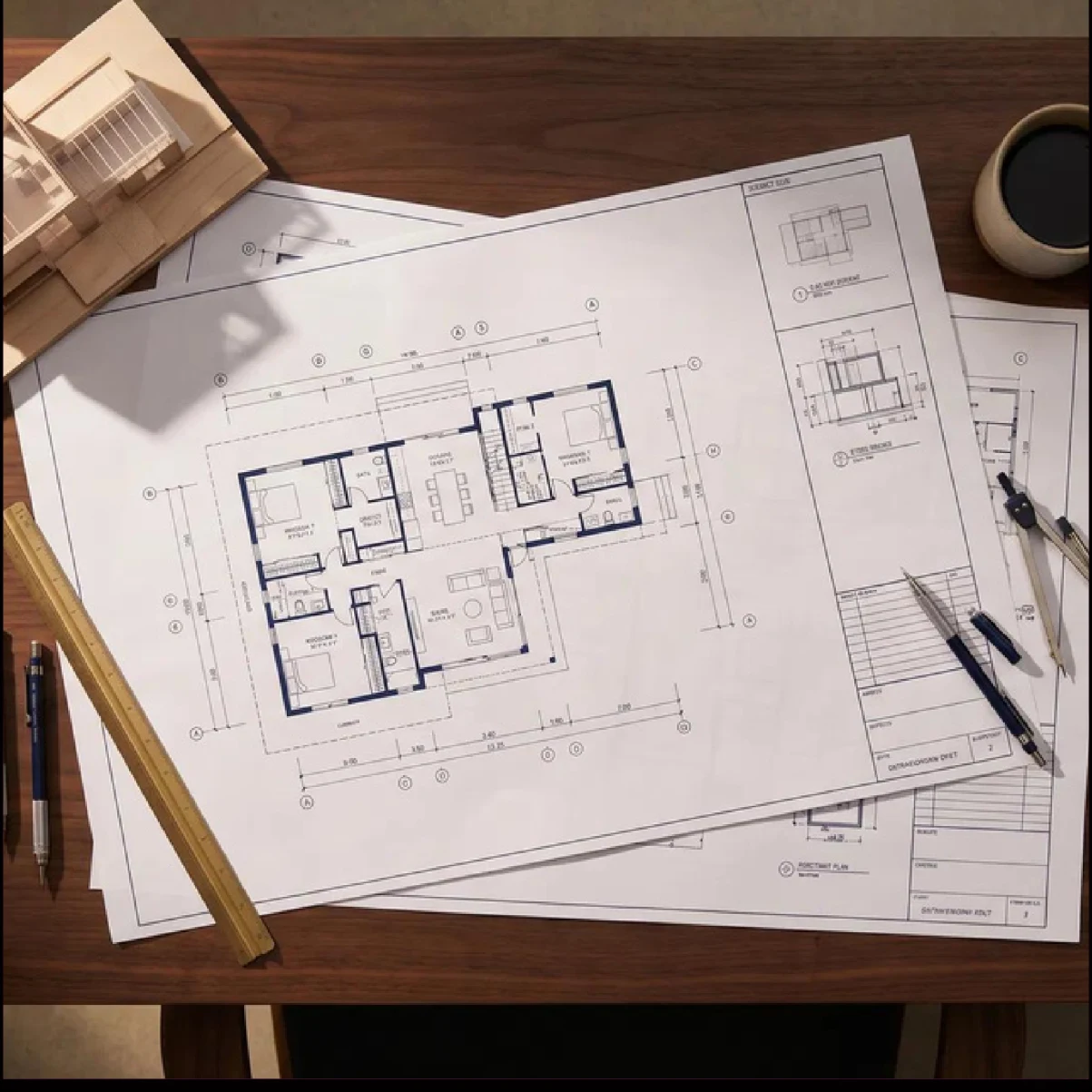 Plans architecturaux détaillés du projet